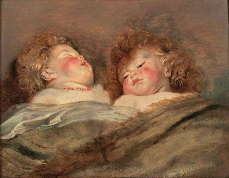 unknow artist Rubens Two Sleeping Children Norge oil painting art
